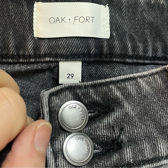 Oak + Fort Black Wash Cargo Jean - Picture 12 of 13